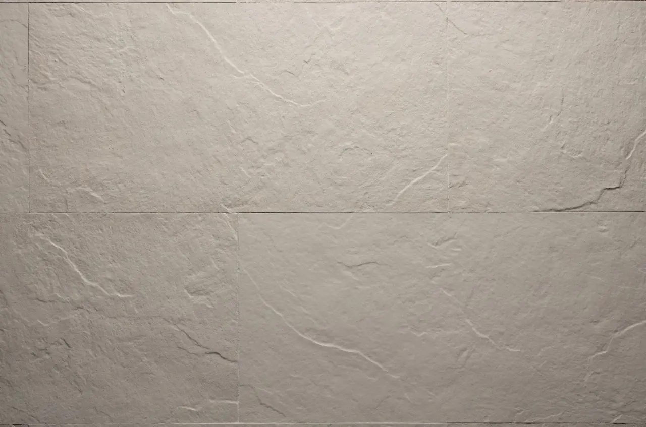 Placă flexibilă bej S02 Slate Beige cu relief de ardezie naturală și rosturi decalate