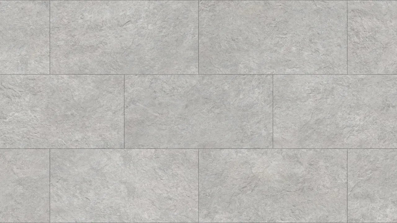 Light-gray whitish tile TR01 White Stone Travertine with soft veins of natural travertine