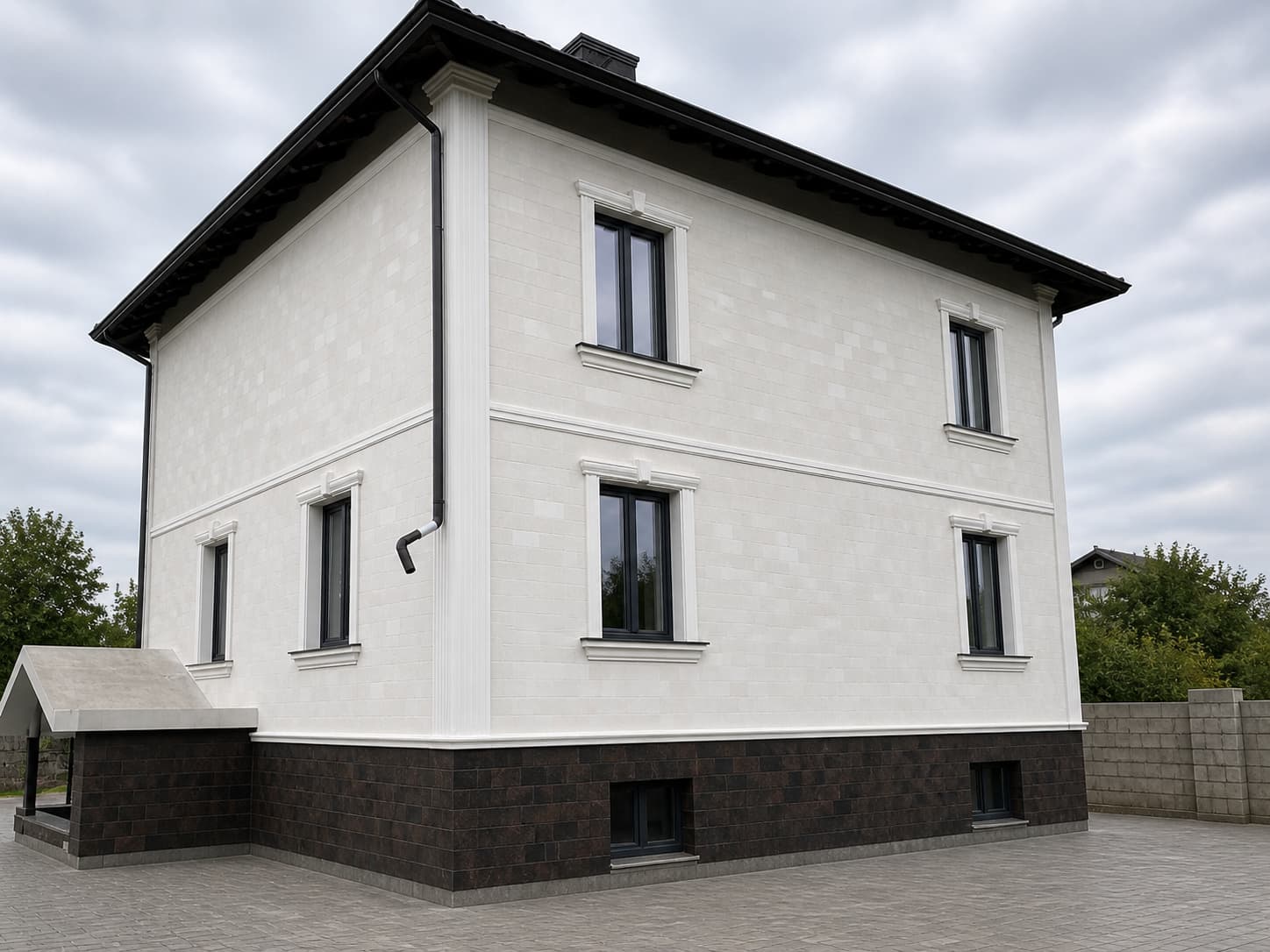 Flexible tile for facade — private house in Balti — 1