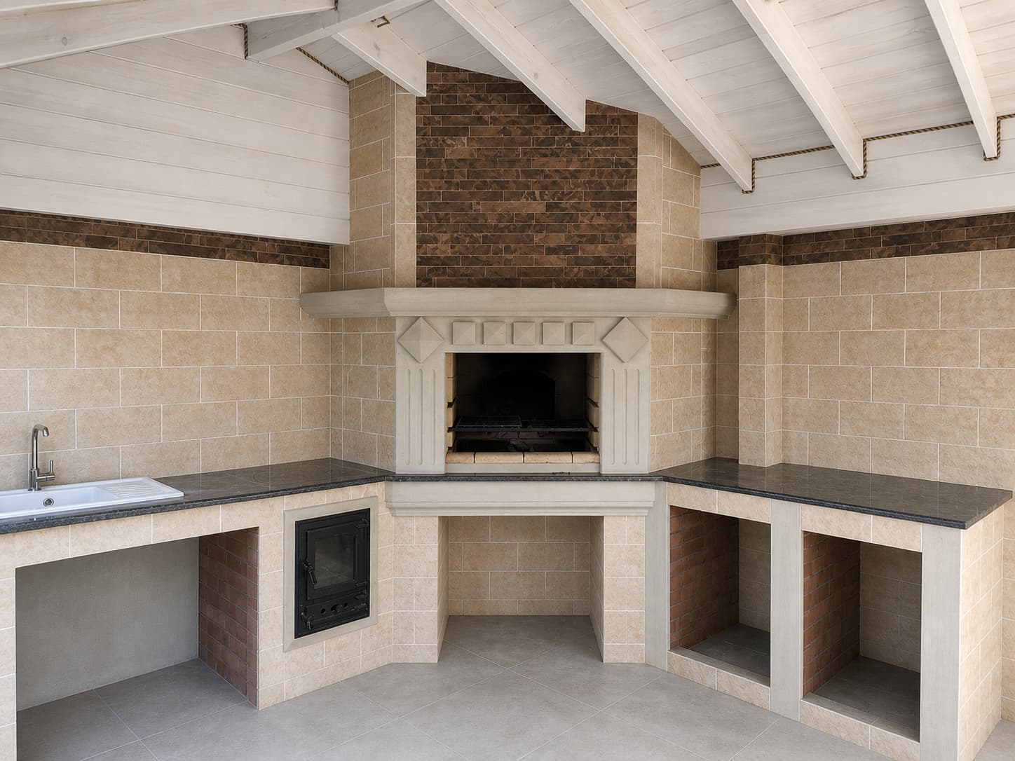 PletaFlex flexible stone tile — fireplace — 2