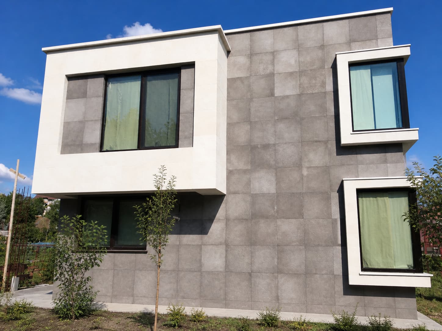 Flexible facade panels — private house in Chekany — 2